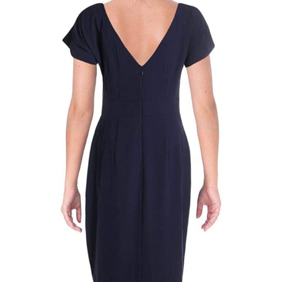 RACHEL Rachel Roy Women's Plus Size Short Sleeve Fringe Midi Wrap Dress - Picture 4 of 4